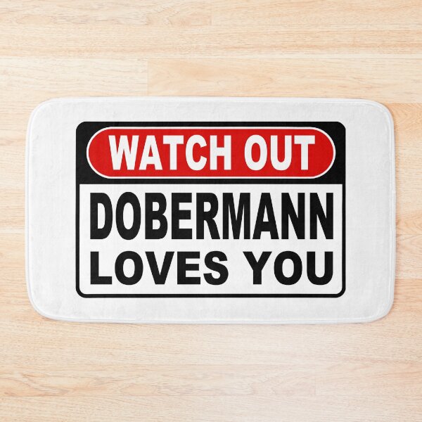 Item preview, Watch Out; Dobermann Loves You;  designed and sold by StickerApe.