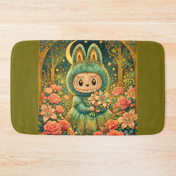 Item preview, Beautiful Labubu in a mysterious forest among roses and lilies. designed and sold by Natalia-Vlad.