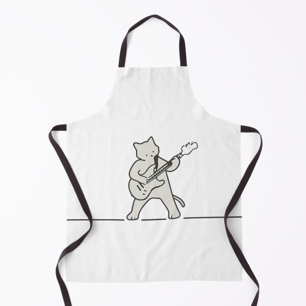 Item preview, Archie the Electric Guitar – Minimal Line Art Music Cat designed and sold by Loose Parts.