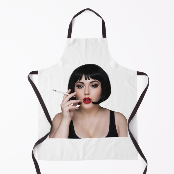 Item preview, Bold Retro Glam Girl Smoking Cigarette with Fierce Attitude. designed and sold by Spark2Seduction.