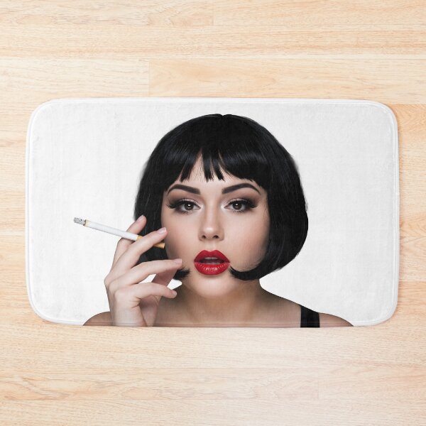 Item preview, Bold Retro Glam Girl Smoking Cigarette with Fierce Attitude. designed and sold by Spark2Seduction.