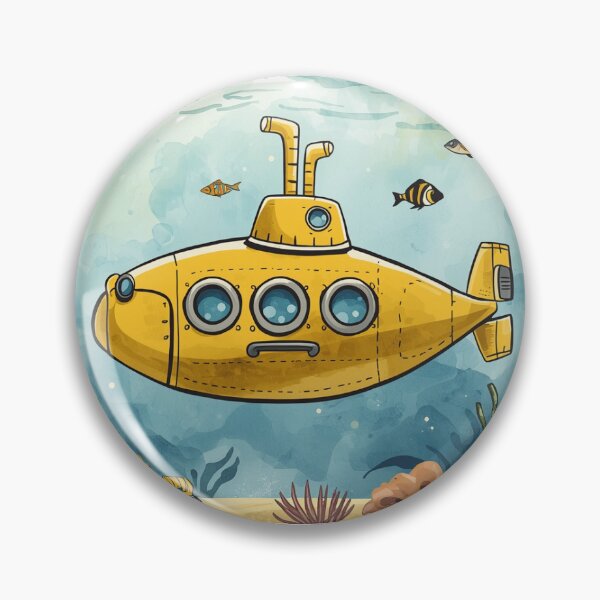 Item preview, Yellow Submarine Underwater Illustration Deep Sea With Fish and Corals designed and sold by bestggraphico.