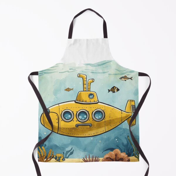 Item preview, Yellow Submarine Underwater Illustration Deep Sea With Fish and Corals designed and sold by bestggraphico.