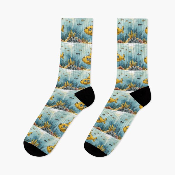 Item preview, Yellow Submarine Underwater Illustration Deep Sea With Fish and Corals designed and sold by bestggraphico.
