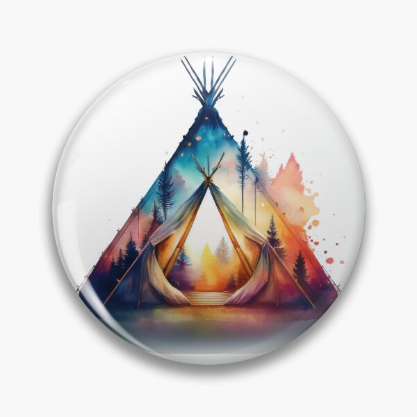 Item preview, Double exposure Tepee with forest designed and sold by Art-Horizon.