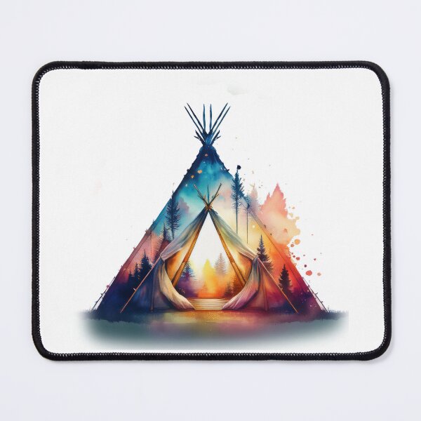 Item preview, Double exposure Tepee with forest designed and sold by Art-Horizon.