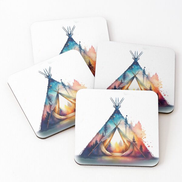 Item preview, Double exposure Tepee with forest designed and sold by Art-Horizon.