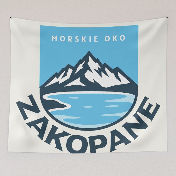 Item preview, Vintage Poland Zakopane Morskie Oko Mountain Badge Art designed and sold by LinaValearte.