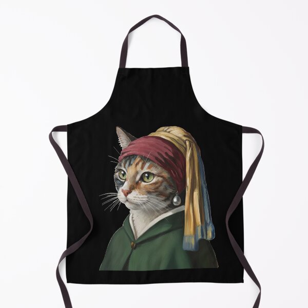 Item preview, Cat with a Pearl Earring Classic Art Parody designed and sold by TeeARTHY.