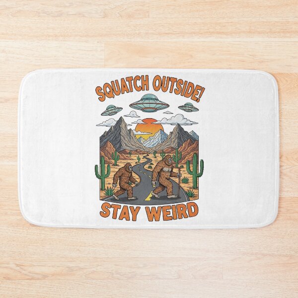 Item preview, Squatch Outside Stay Weird Bigfoot UFO designed and sold by TeeARTHY.