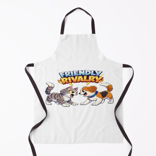 Item preview, Friendly Rivalry Cat vs Dog Cartoon – Funny Pet Lover Design designed and sold by StyleLap.