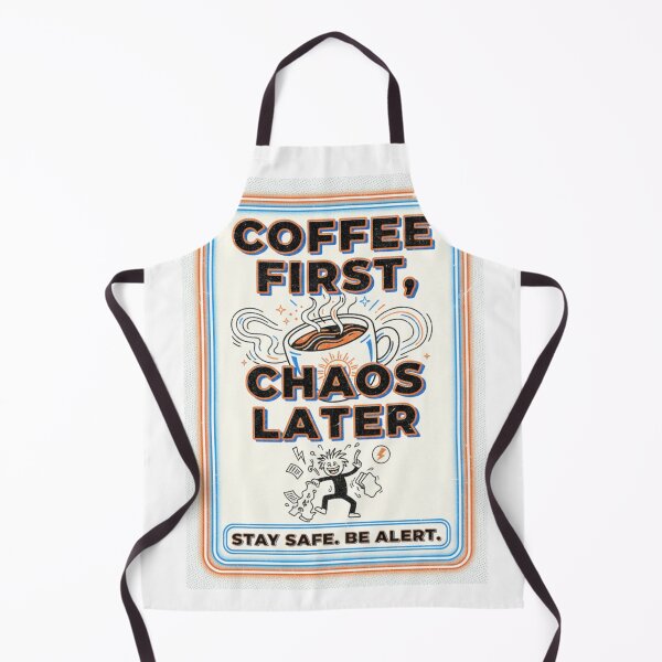 Item preview, Retro Safety Poster – Coffee First, Chaos Later designed and sold by Tily360.