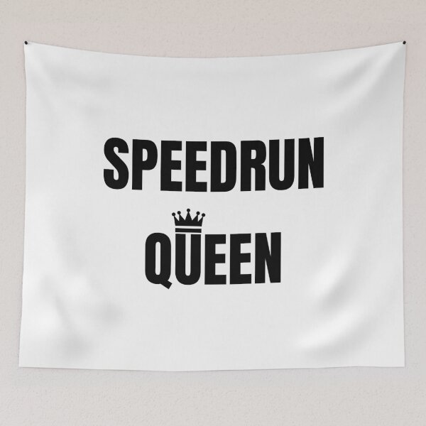 Item preview, Speedrun Queen Minimal Text Design – Gamer Confidence Style designed and sold by PHRASEandSTYLE.