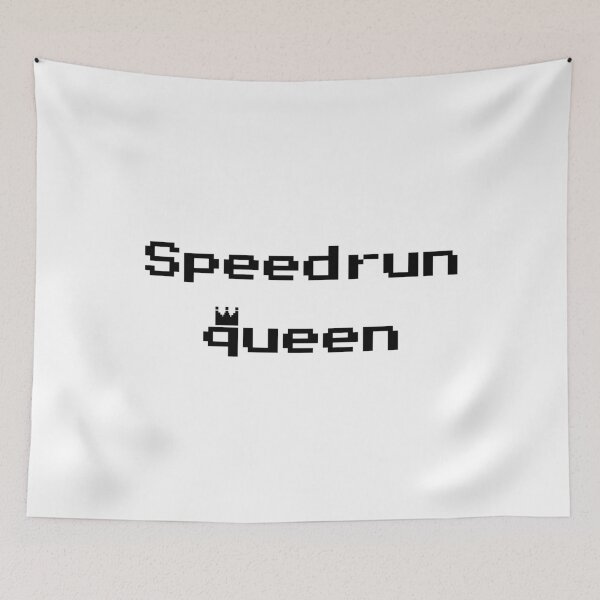 Item preview, Speedrun Queen Pixel Text – Retro Speedrunning Design designed and sold by PHRASEandSTYLE.