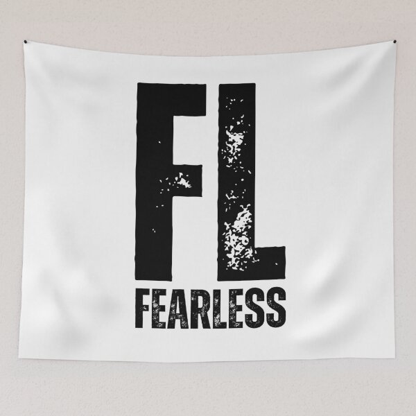 Item preview, FL Fearless Design – Bold Motivational Logo Graphic black worn look font designed and sold by GFamilyC.