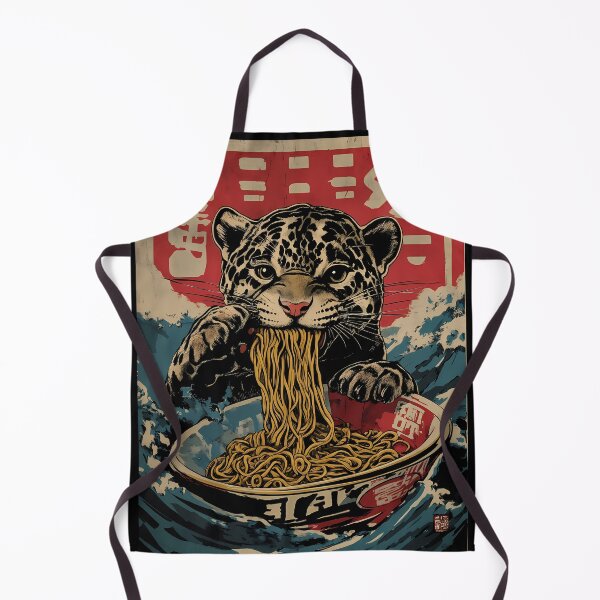 Item preview, Vintage Japanese Jaguar Eating Ramen Noodles designed and sold by k3rstman1.