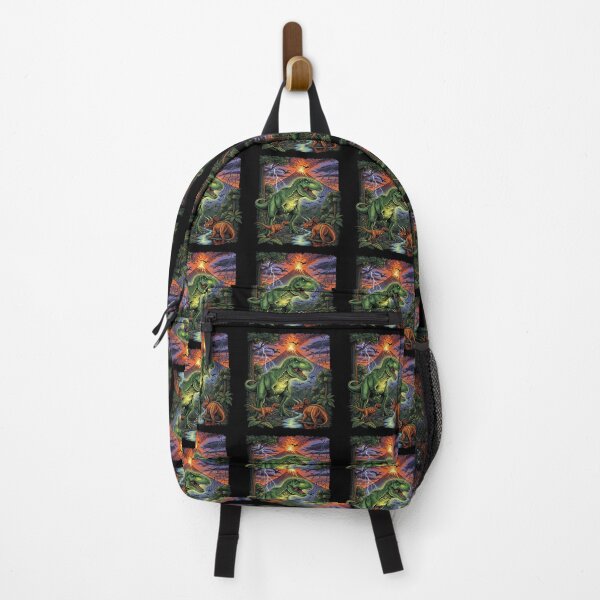 Item preview, T-Rex and Triceratops Dinosaur Volcano Eruption designed and sold by TeeARTHY.