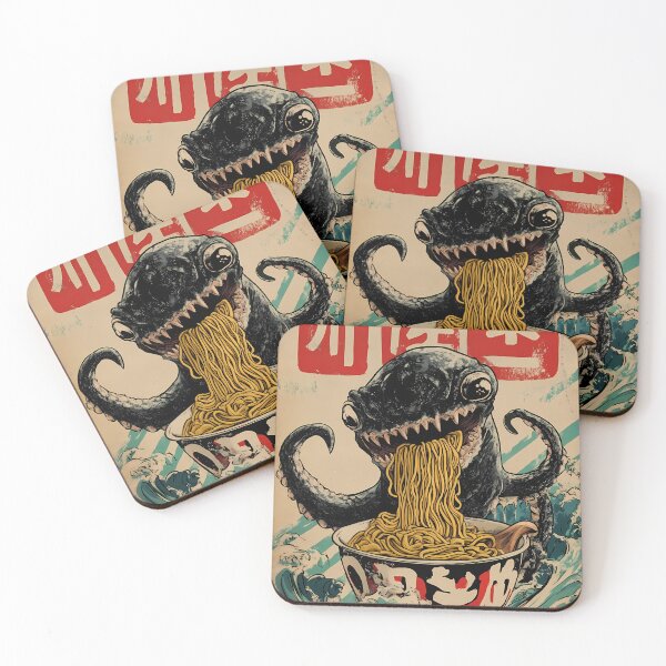 Item preview, Vintage Japanese Kaiju Octopus Ramen Eater designed and sold by k3rstman1.
