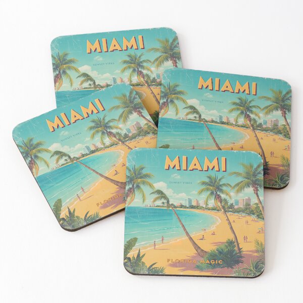 Item preview, Miami Florida Travel Poster designed and sold by purplestake.