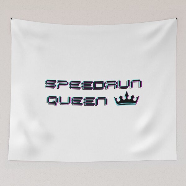 Item preview, Speedrun Queen Glitch Text – Cyber Gamer Aesthetic designed and sold by PHRASEandSTYLE.