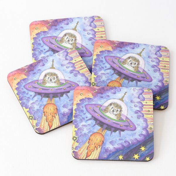 Item preview, Hedgehog in Space designed and sold by Rhiannon Wolfe Art .