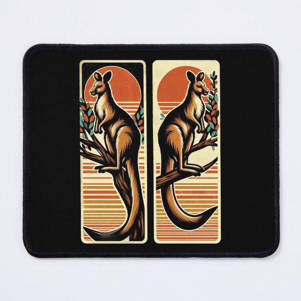 Item preview, Tree Kangaroo Retro Sunset Wildlife Illustration designed and sold by Zoo-Moo.