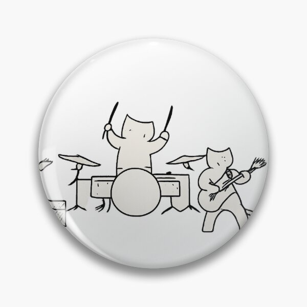 Item preview, The Archies - Minimal Line Art Music Cats designed and sold by Loose Parts.