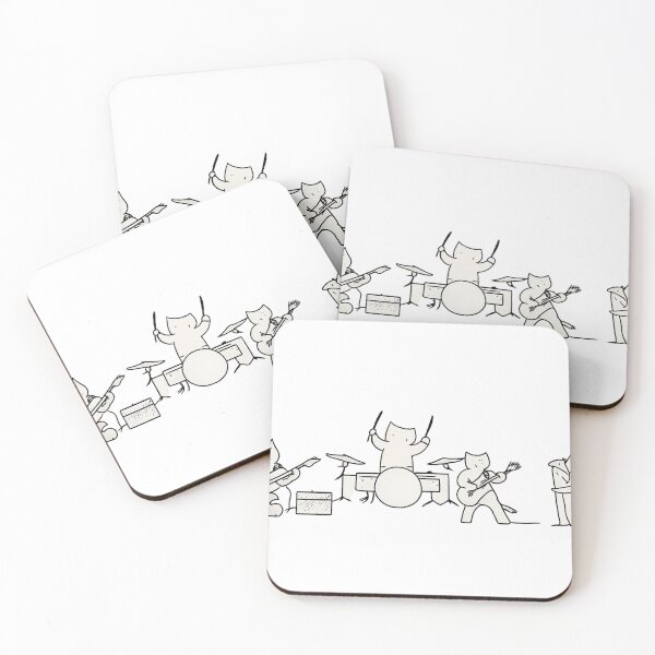Item preview, The Archies - Minimal Line Art Music Cats designed and sold by Loose Parts.