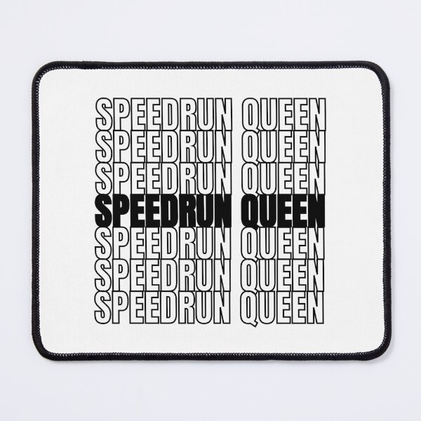 Item preview, Speedrun Queen Typography Pattern – Bold Gamer Statement designed and sold by PHRASEandSTYLE.