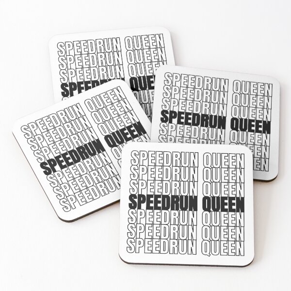 Item preview, Speedrun Queen Typography Pattern – Bold Gamer Statement designed and sold by PHRASEandSTYLE.