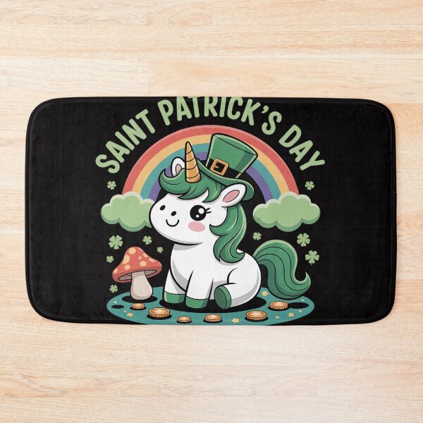 Item preview, Green Shamrocks Irish Cute Unicorn Girls St Patrick's Day designed and sold by sonlylya.