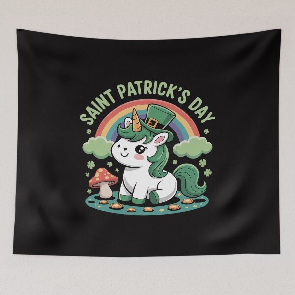 Item preview, Green Shamrocks Irish Cute Unicorn Girls St Patrick's Day designed and sold by sonlylya.