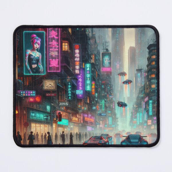 Item preview, Asian Cyperpunk Futuristic City Neon-Like Street Scene designed and sold by DEC02.