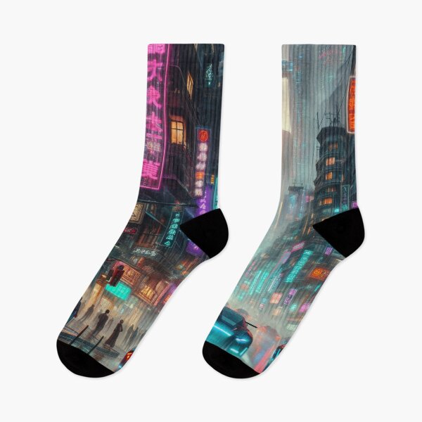 Item preview, Asian Cyperpunk Futuristic City Neon-Like Street Scene designed and sold by DEC02.