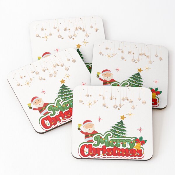 Item preview, Merry Christmas Festive Santa and Snowy Tree Art designed and sold by Innova_Creations.