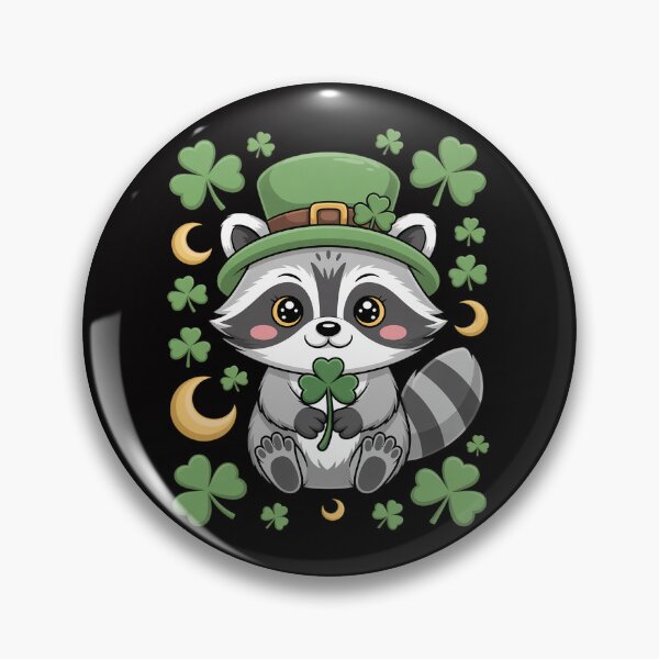Item preview, Leprechaun Raccoon Shamrock St. Patrick's Day 2026 designed and sold by sonlylya.