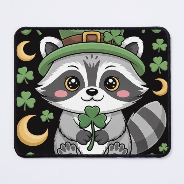 Item preview, Leprechaun Raccoon Shamrock St. Patrick's Day 2026 designed and sold by sonlylya.