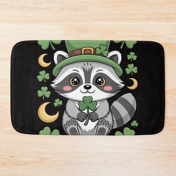 Item preview, Leprechaun Raccoon Shamrock St. Patrick's Day 2026 designed and sold by sonlylya.