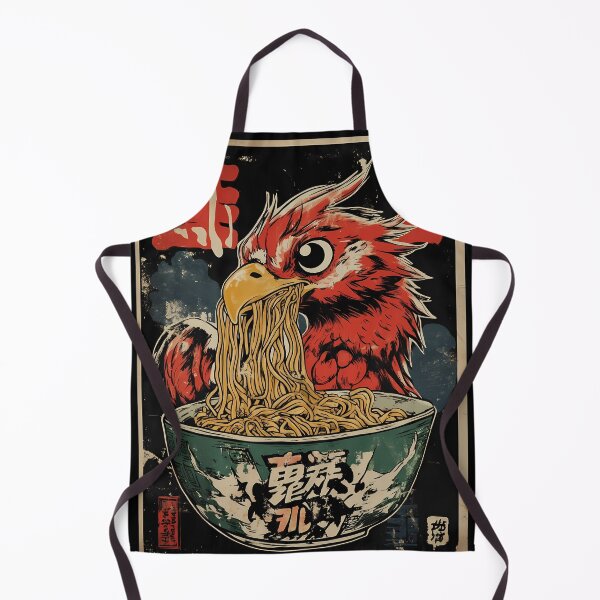 Item preview, Ukiyo-e Rooster Eating Ramen Noodles Vintage Art designed and sold by k3rstman1.