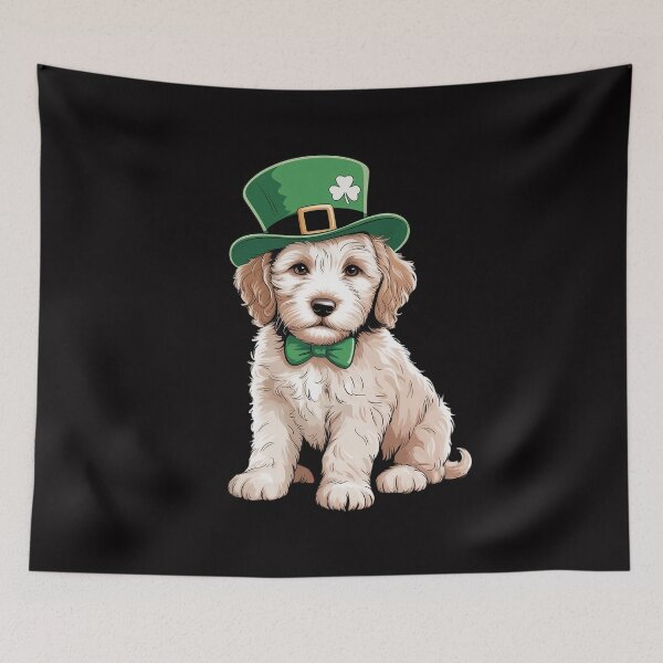 Item preview, Goldendoodle Dog Happy St Patricks Day Leprechaun designed and sold by sonlylya.