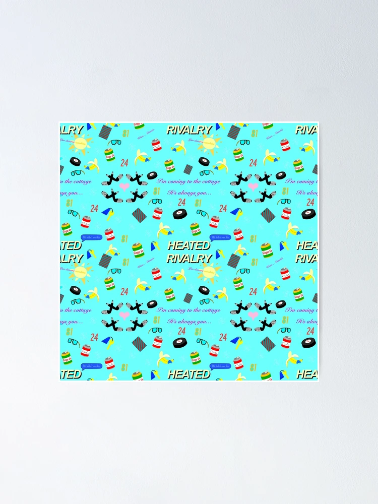 Thumbnail 1 of 3, Poster, Heated Rivalry Repeatable Pattern Light Blue Variant designed and sold by obaldner.