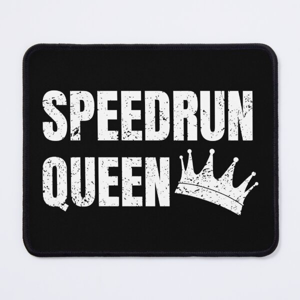 Item preview, Speedrun Queen Grunge Crown Typography — Gamer Text & Crown Graphic designed and sold by PHRASEandSTYLE.