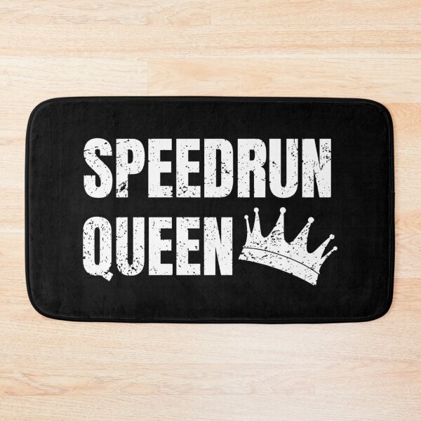 Item preview, Speedrun Queen Grunge Crown Typography — Gamer Text & Crown Graphic designed and sold by PHRASEandSTYLE.