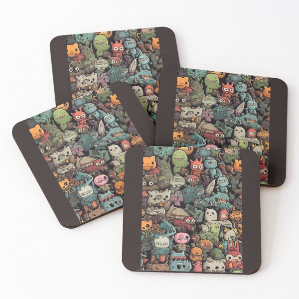 Item preview, Cute Monster Doodle Pattern – Playful Kawaii Creatures designed and sold by Hunana 5o6.