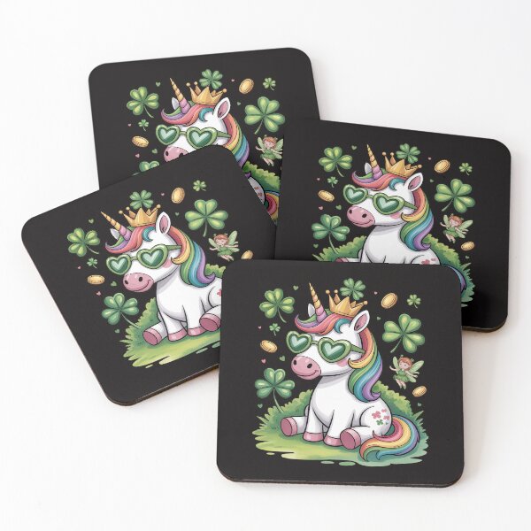 Item preview, Cute Unicorn Shamrock St Patricks Day Girls Kids Lepricorn designed and sold by ForestMmost.