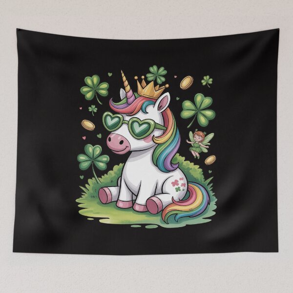 Item preview, Cute Unicorn Shamrock St Patricks Day Girls Kids Lepricorn designed and sold by ForestMmost.