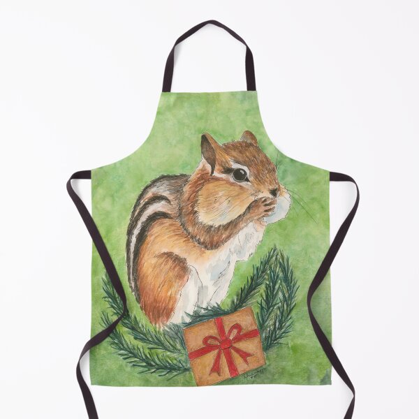 Item preview, Holiday Chipmunk designed and sold by Rhiannon Wolfe Art .