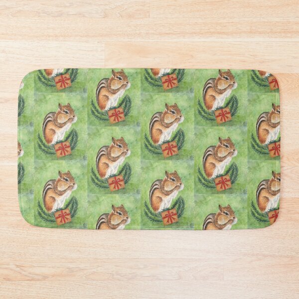 Item preview, Holiday Chipmunk designed and sold by Rhiannon Wolfe Art .