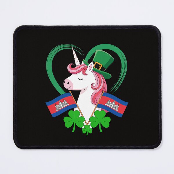 Item preview, Cambodia Proud Cambodian Flag St. Patricks Day Unicorn designed and sold by ForestMmost.