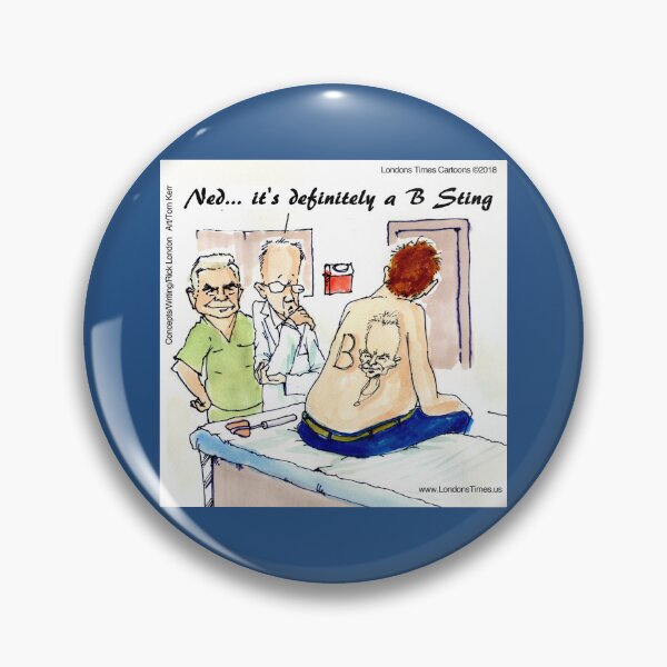 Item preview, B‑Sting Diagnosis: Surreal Medical Cartoon Humor designed and sold by Rick London Gifts.